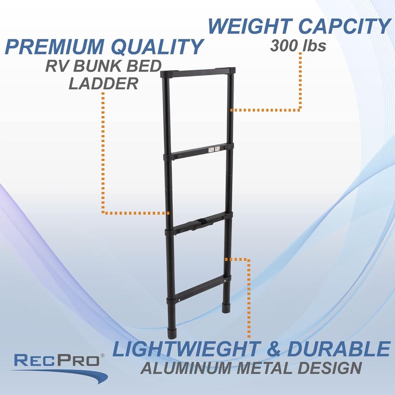 RecPro RV Telescoping Bunk Ladder 52" | Mounting Brackets Included - Image 3